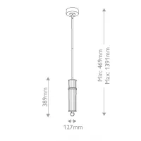 Lampa wisząca LED Riven - Szampański brąz