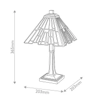 Mała lampa stołowa Inglenook - 1 źródło światła - Ciemnobrązowy