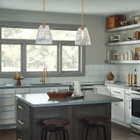 Lampa wisząca Windsor - 1 źródło światła - Naturalny mosiądz