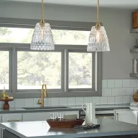 Lampa wisząca Windsor - 1 źródło światła - Naturalny mosiądz