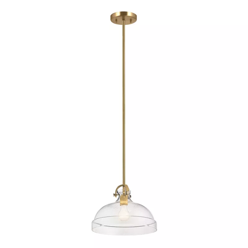 Lampa wisząca Hampton - 1 źródło światła - Naturalny mosiądz