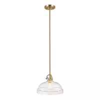 Lampa wisząca Hampton - 1 źródło światła - Naturalny mosiądz