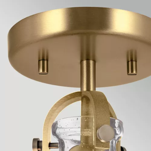 Lampa wisząca Hampton - 1 źródło światła - Naturalny mosiądz
