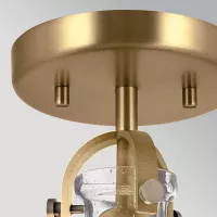 Lampa wisząca Hampton - 1 źródło światła - Naturalny mosiądz