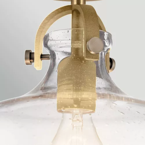 Lampa wisząca Hampton - 1 źródło światła - Naturalny mosiądz