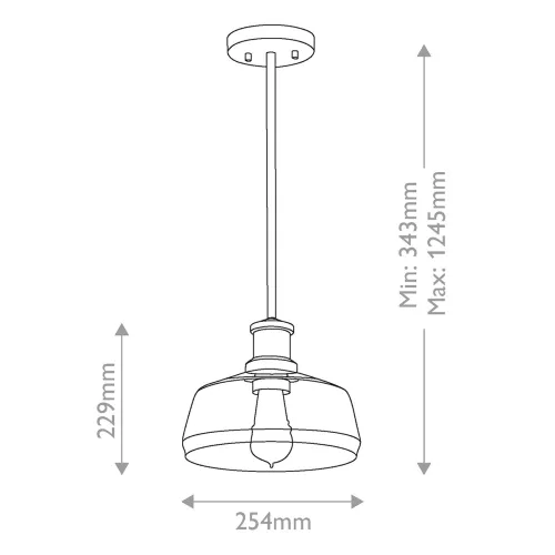 Lampa wisząca Nottinghill - 1 źródło światła - Grafitowy