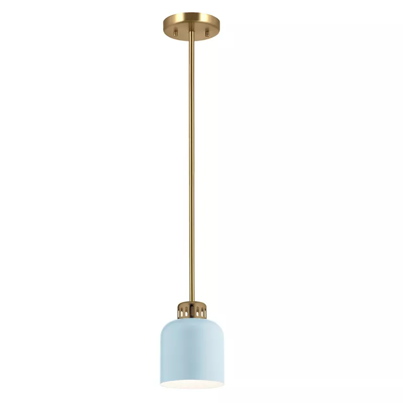 Lampa wisząca York - 1 źródło światła - Naturalny mosiądz
