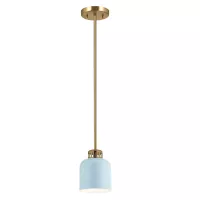 Lampa wisząca York - 1 źródło światła - Naturalny mosiądz
