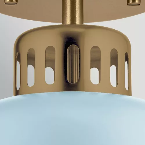 Lampa wisząca York - 1 źródło światła - Naturalny mosiądz