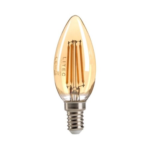 Żarówka Litec LED E14 - 4 W - Bursztynowa