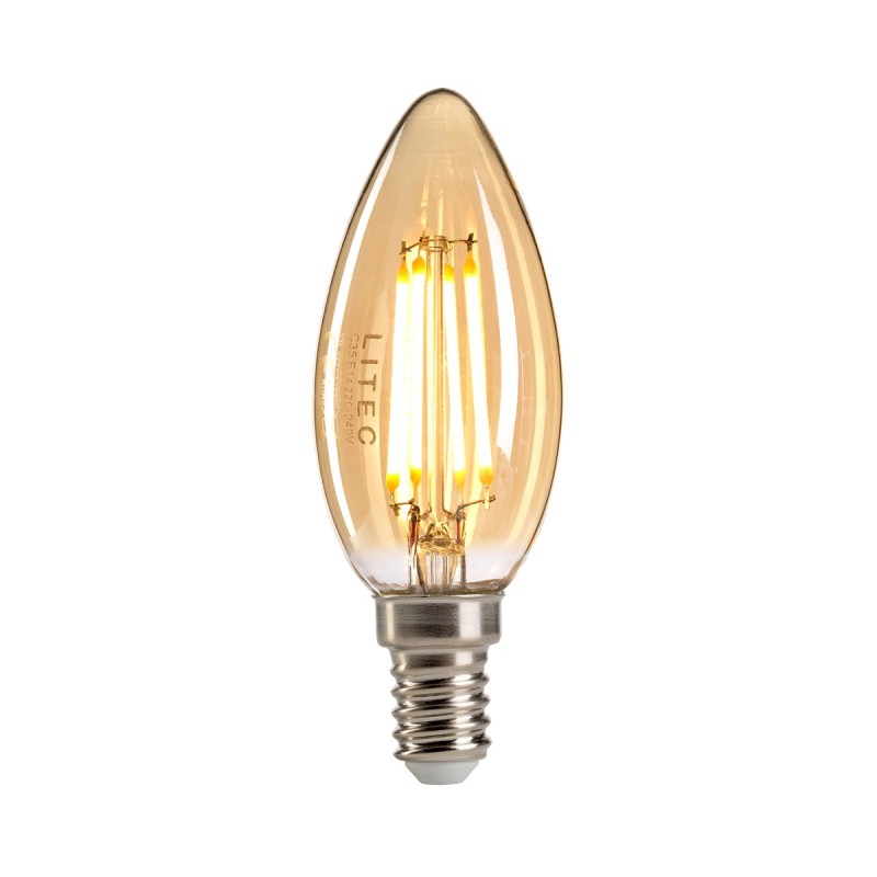 Żarówka Litec LED E14 - 4 W - Bursztynowa