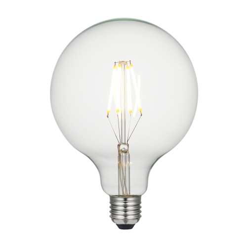 Duża żarówka Litec LED E27 - 8 W - Kula - Przezroczysta