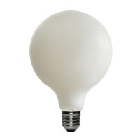 Duża żarówka Litec LED E27 - 8 W - Kula - Opalowa