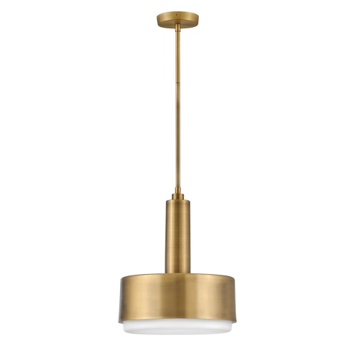 Średnia lampa wisząca Cedric - 2 źródła światła - Lakierowany mosiądz