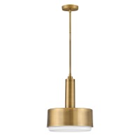 Średnia lampa wisząca Cedric - 2 źródła światła - Lakierowany mosiądz