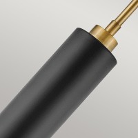 Średnia lampa wisząca Cedric - 2 źródła światła - Czarny