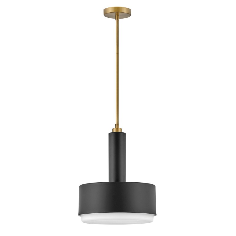 Średnia lampa wisząca Cedric - 2 źródła światła - Czarny