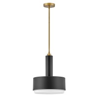 Średnia lampa wisząca Cedric - 2 źródła światła - Czarny