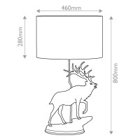 Lampa stołowa Angus - 1 źródło światła - Brązowa patyna