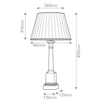 Lampa stołowa Peronne - 1 źródło światła - Czarny, złoty