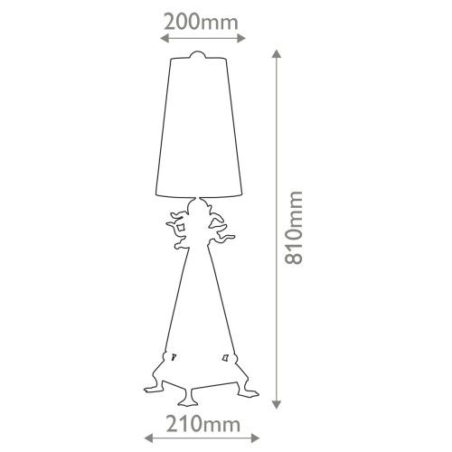 Lampa stołowa Leda - 1 źródło światła - Kremowy, złoty