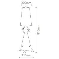 Lampa stołowa Leda - 1 źródło światła - Kremowy, złoty