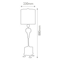 Lampa stołowa Pompadour X - 1 źródło światła - Kremowy, srebrny