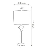 Lampa stołowa Trellis - 1 źródło światła - Beżowa patyna, srebrny