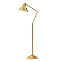 Lampa podłogowa Provence - 1 źródło światła - Postarzany mosiądz