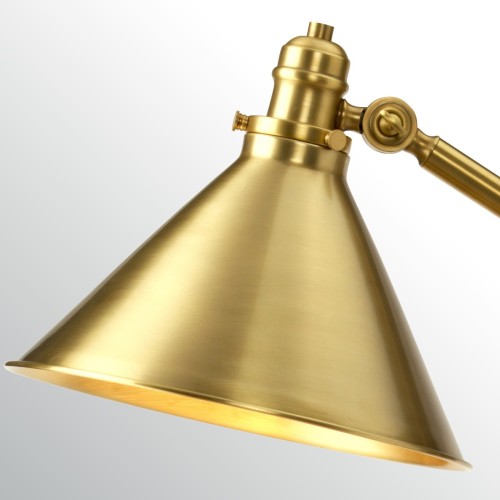 Lampa podłogowa Provence - 1 źródło światła - Postarzany mosiądz