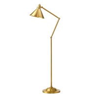 Lampa podłogowa Provence - 1 źródło światła - Postarzany mosiądz
