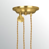 Lampa wisząca z obciążnikiem Provence - 1 źródło światła - Postarzany mosiądz