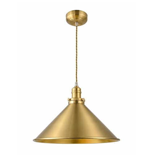 Lampa wisząca Provence - 1 źródło światła - Postarzany mosiądz