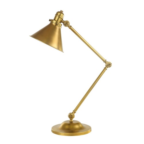 Lampa stołowa Provence - 1 źródło światła - Postarzany mosiądz