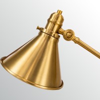 Lampa stołowa Provence - 1 źródło światła - Postarzany mosiądz