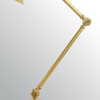 Lampa stołowa Provence - 1 źródło światła - Postarzany mosiądz