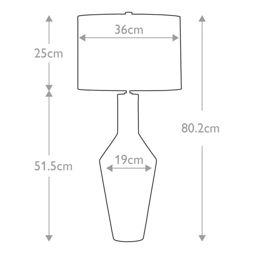 Lampa stołowa Leyton - 1 źródło światła - Jasnozielony