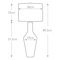 Lampa stołowa Leyton - 1 źródło światła - Jasnozielony