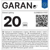 Latarnia uliczna Glenbeigh - 1 źródło światła - Czarny