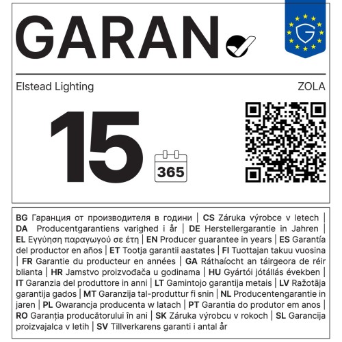 Latarnia naścienna LED Zola - Szary