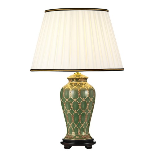Lampa stołowa Sashi - 1 źródło światła - Zielony, złoty