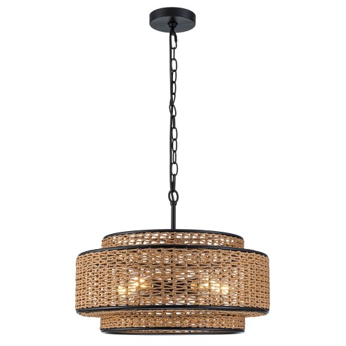 Lampa wisząca Teton - 5 źródeł światła - Matowa czerń
