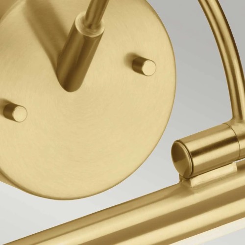 Duża obrazówka LED Alton - Szczotkowany mosiądz