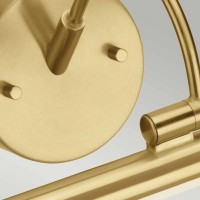 Duża obrazówka LED Alton - Szczotkowany mosiądz