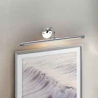 Duża obrazówka LED Alton - Polerowany chrom