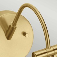 Mała obrazówka LED Alton - Szczotkowany mosiądz