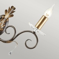 Kinkiet Amarilli - 2 źródła światła - Brązowy, złota patyna