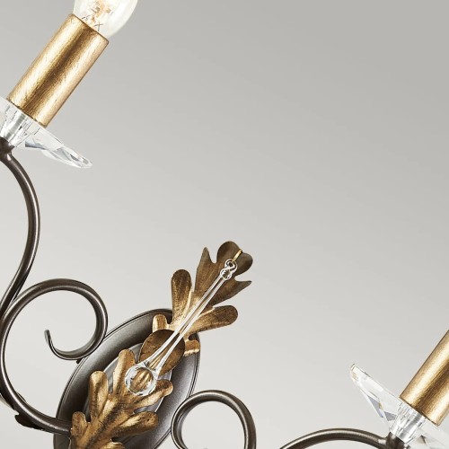 Kinkiet Amarilli - 2 źródła światła - Brązowy, złota patyna