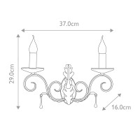 Kinkiet Amarilli - 2 źródła światła - Brązowy, złota patyna