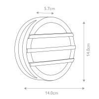 Latarnia naścienna Ano 2W - 1 źródło światła - Grafitowy